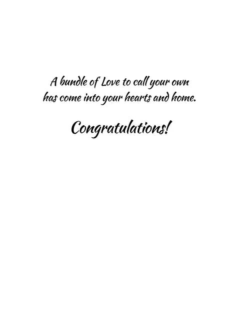 FR1886 Congratulations Baby Card