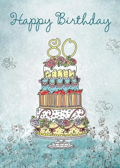 FR8406 Milestone Birthday Card / 80