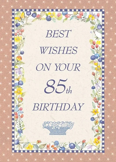 FR8459 Milestone Birthday Card / 85