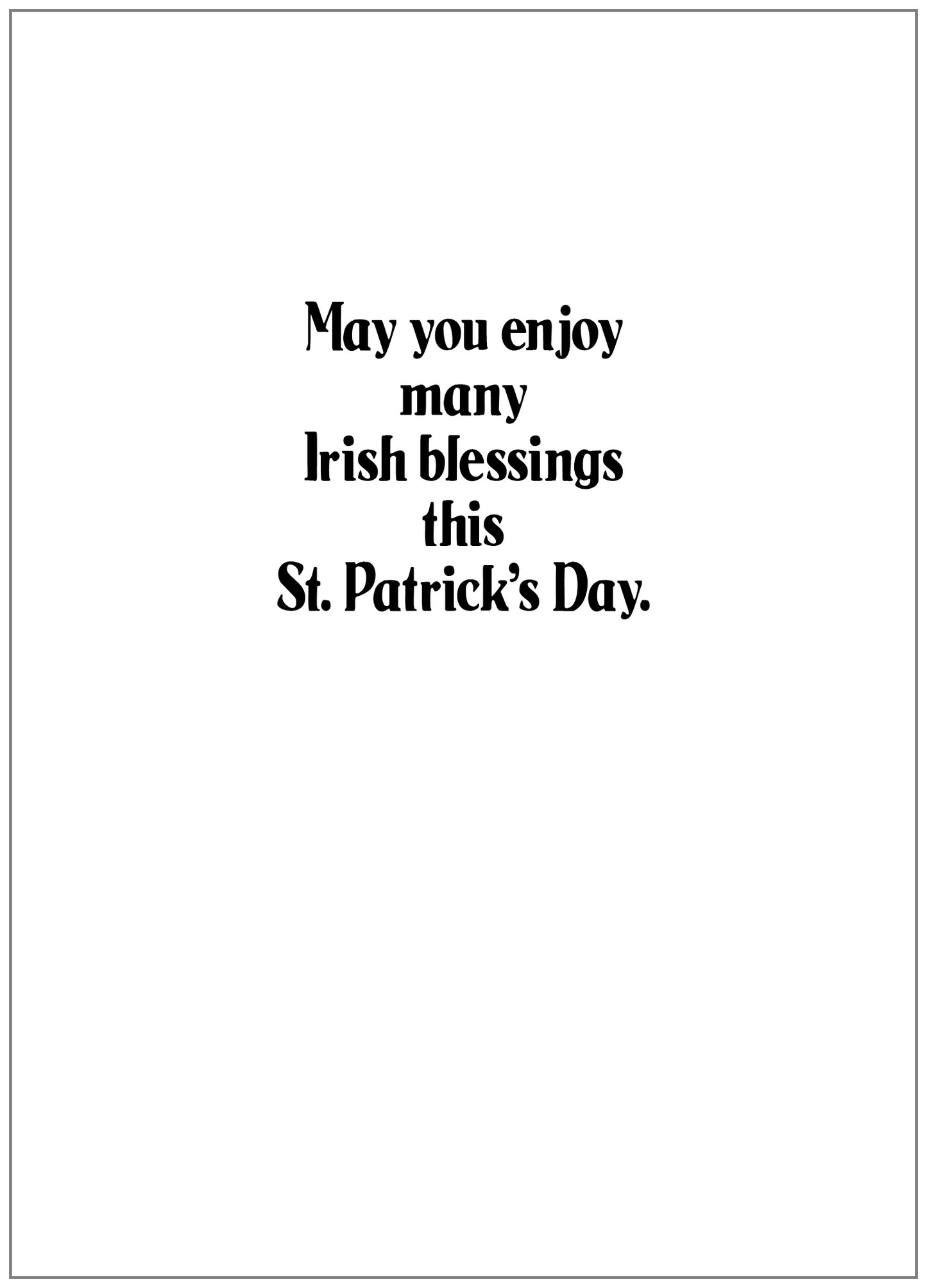 FRS7831 St. Patrick's Day Card
