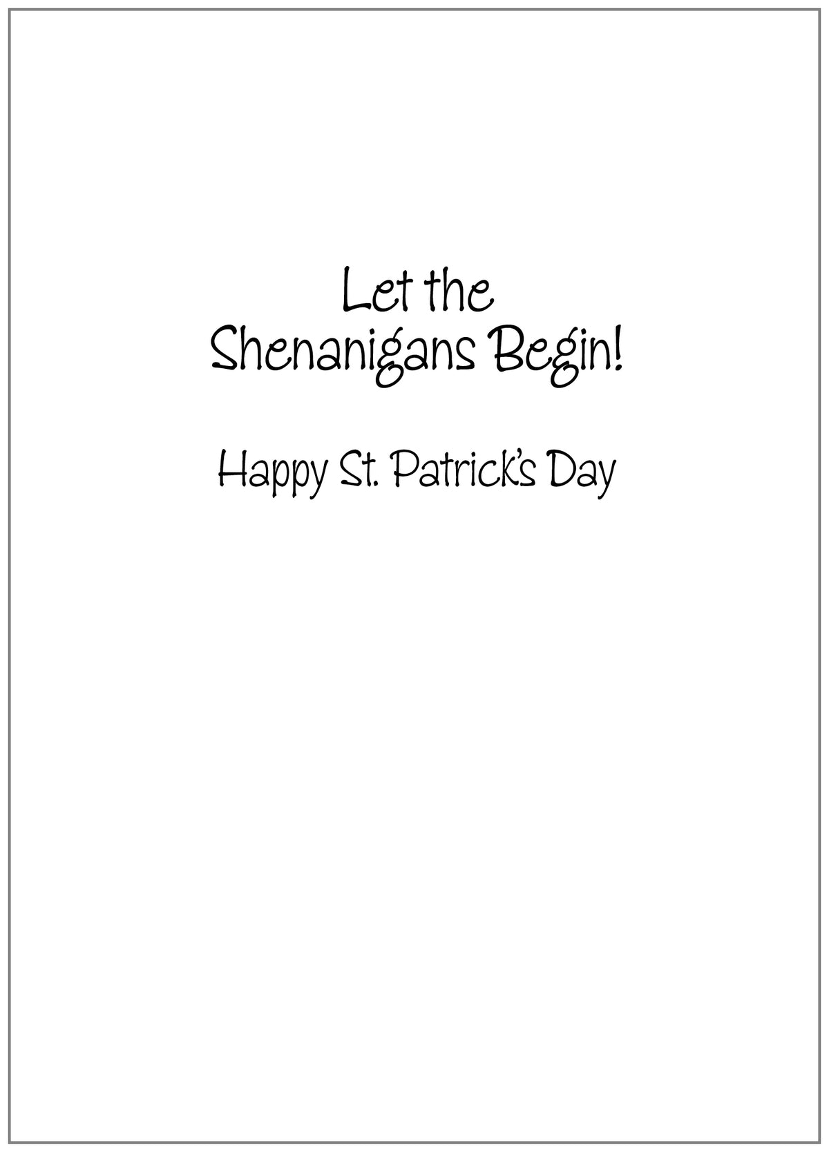 PFRS7881 St. Patrick's Day Card Premium