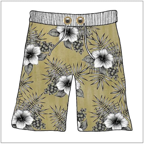 SEH GGE207 - Hawaiian Print Shorts