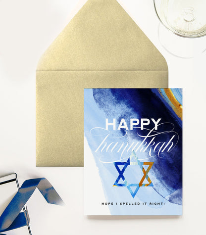 Happy Hanukkah, Funny & Stylish Hanukkah Card