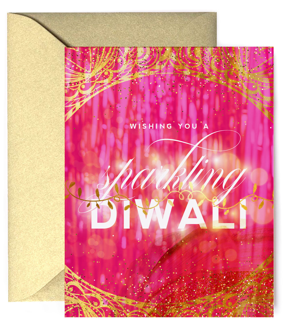 Sparkling Diwali - Stylish Diwali Celebration Card