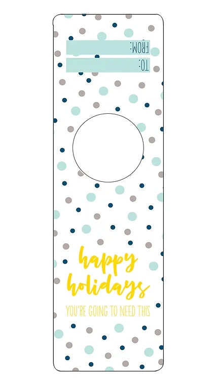 IKIH901 Holiday Bottleneck Gift Tag