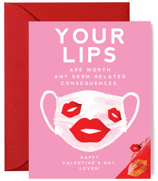 I Wanna Makeout w/You Face Mask - Funny Valentine's Day Card