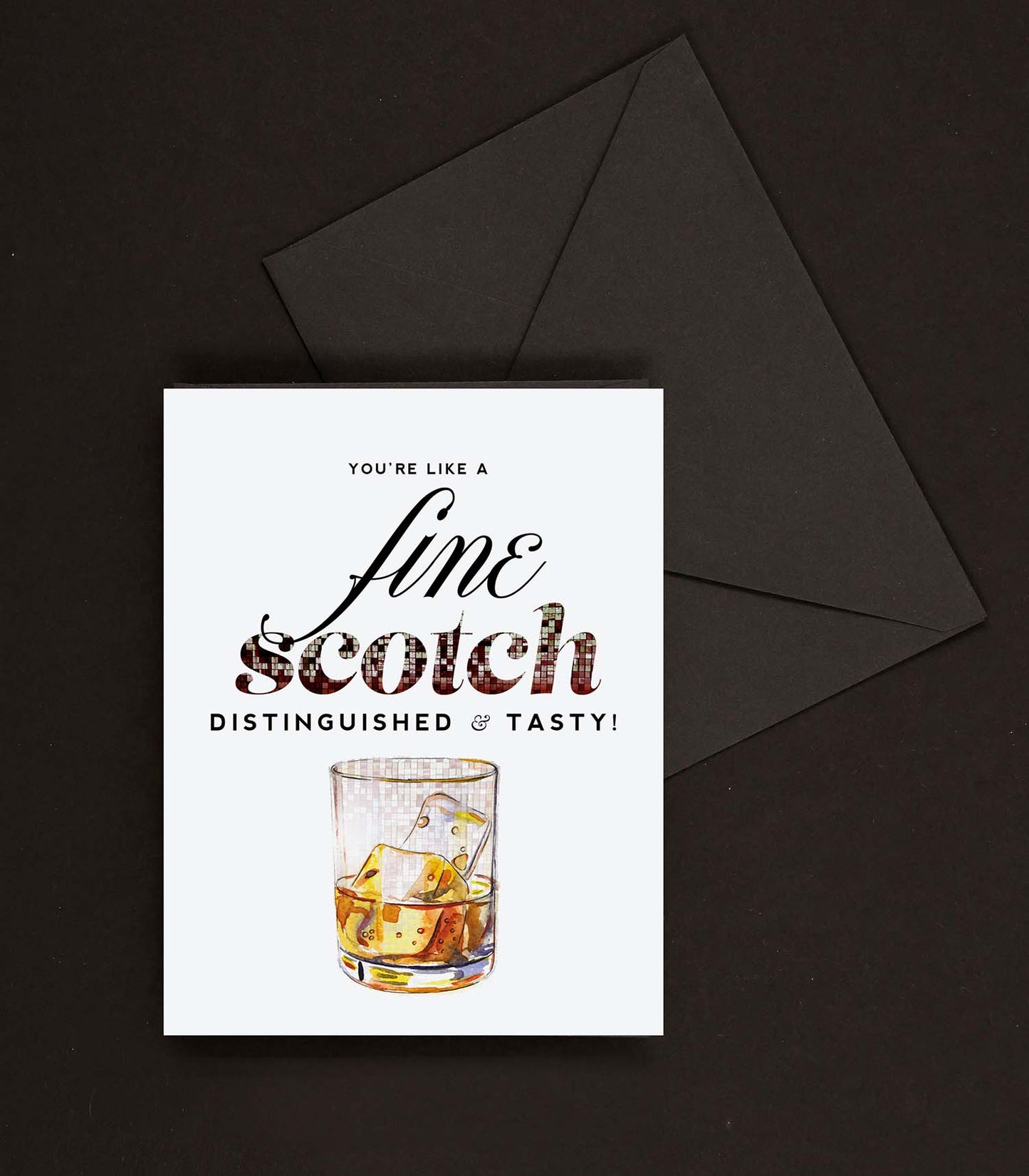 You're A Fine Scotch, Funny Happy Birthday Greeting Card for Men