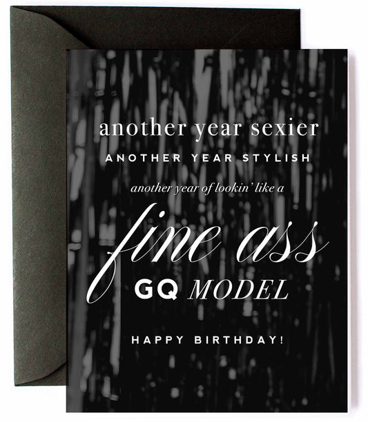 Sexy GQ Model, Funny Birthday Greeting Card for Men