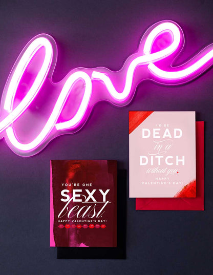 Dead in a Ditch - Funny Valentine's Day Card