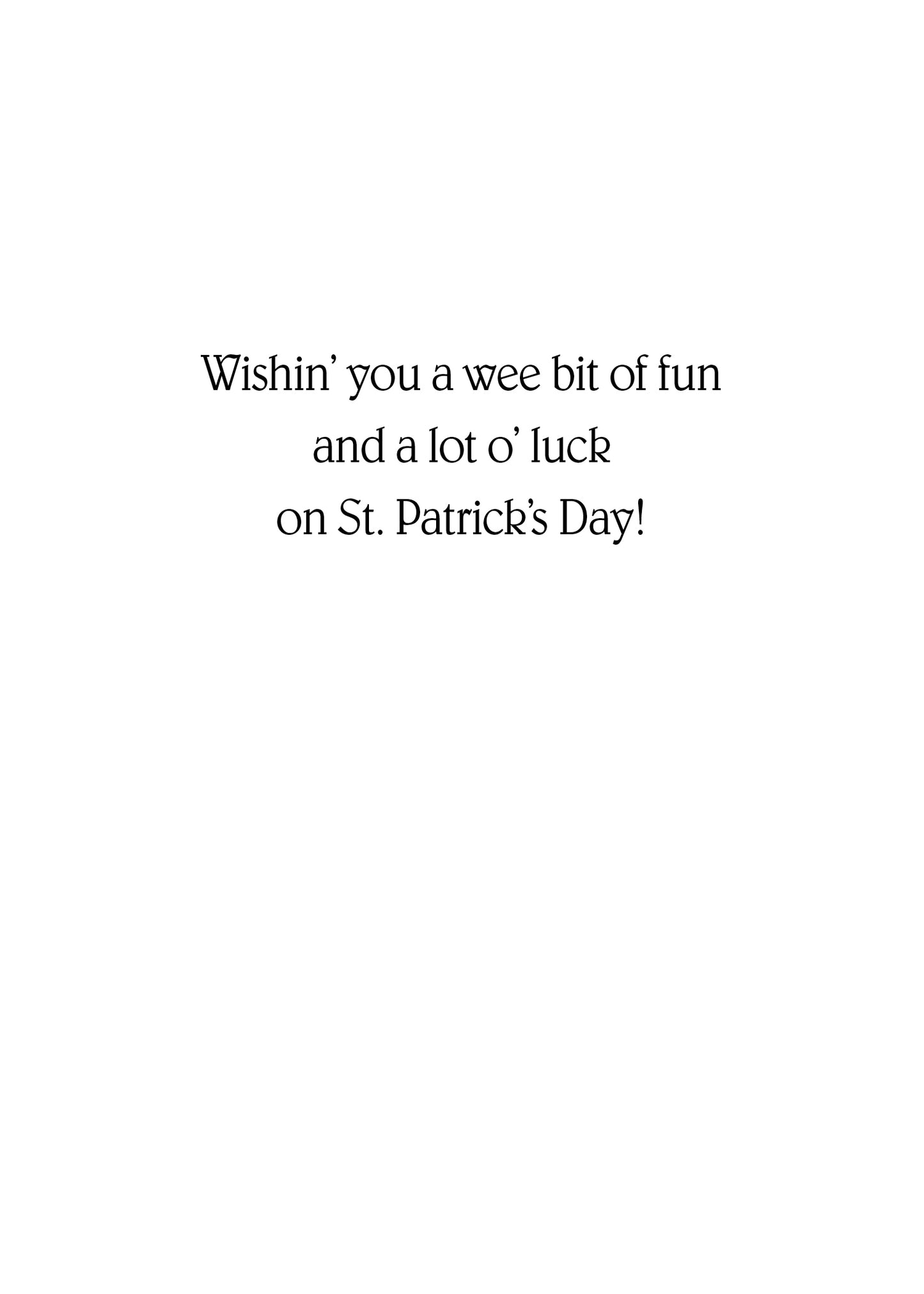 FRS7880 St. Patrick's Day Card