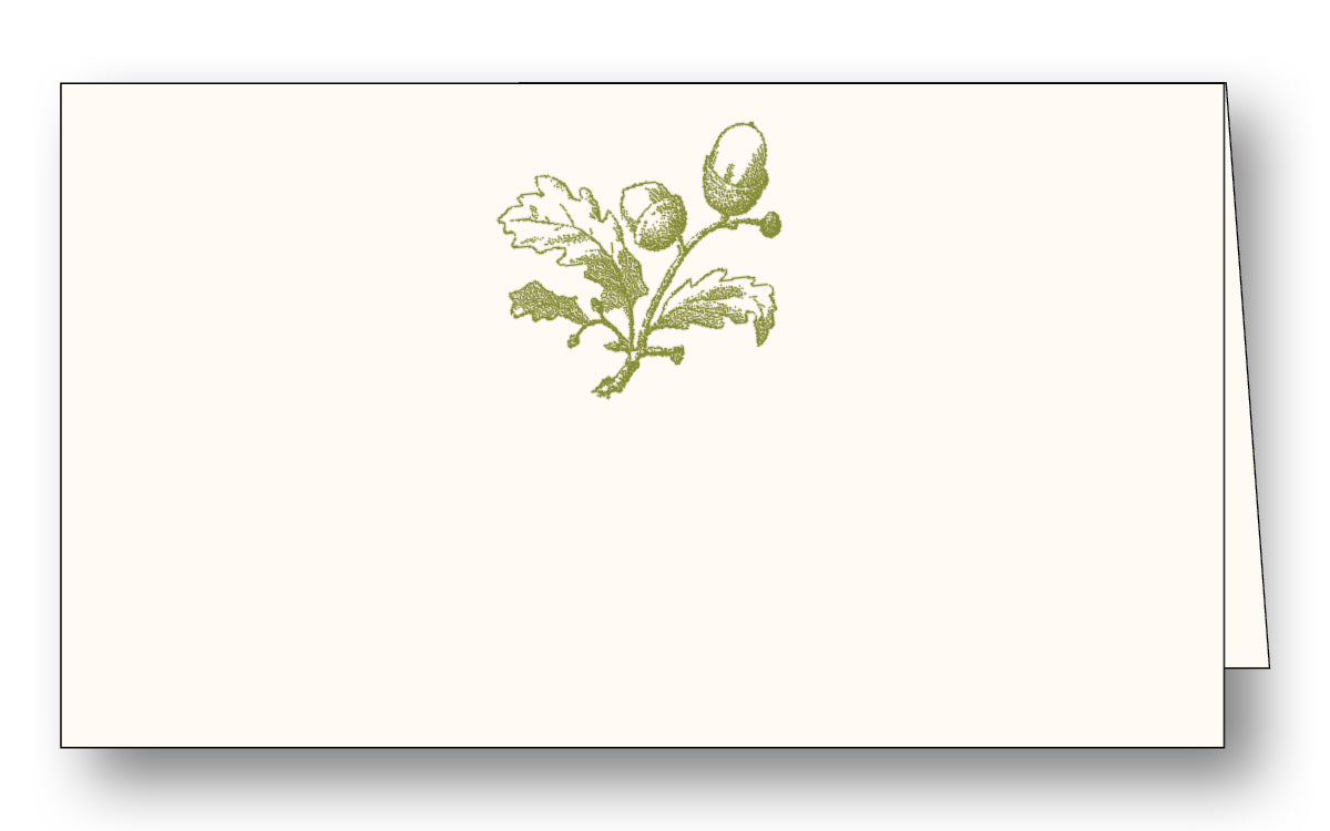 Acorn - Olive Place Card