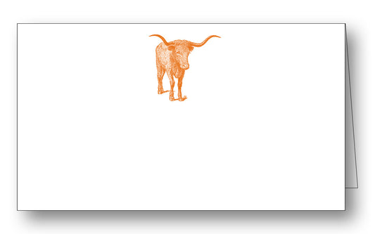 Longhorn - Orange Place Card