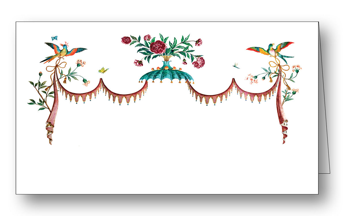 Chinoiserie Parrots Place Card