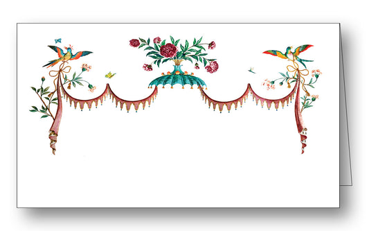 Chinoiserie Parrots Place Card