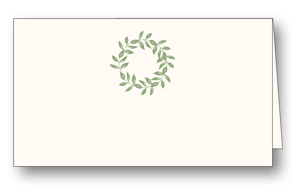 Eternity Wreath Sage Place Card