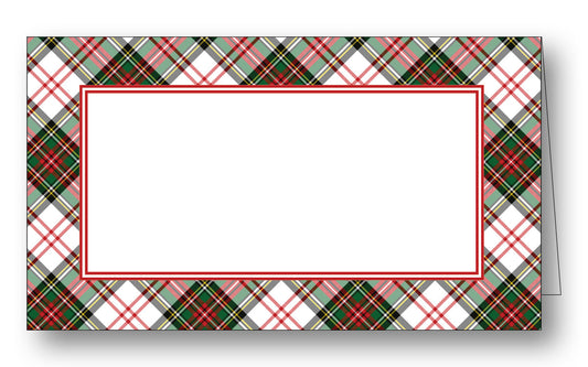 Dress Stewart Tartan Plaid Place Card