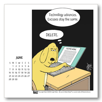 2026 Rubes® Dog Desk Calendar