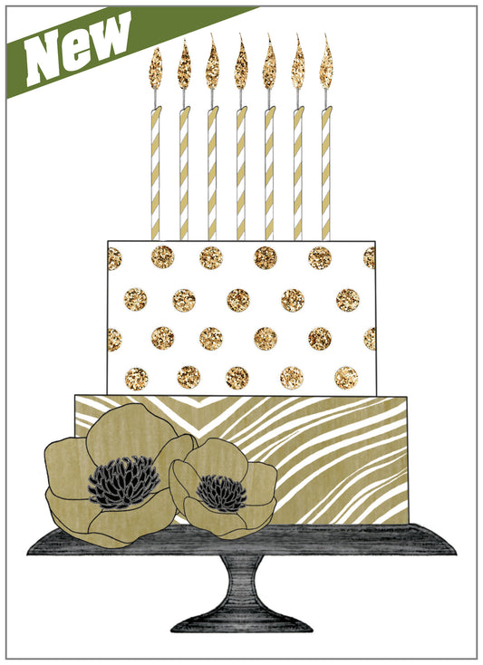 SEH AO672 - Poppies Cake White