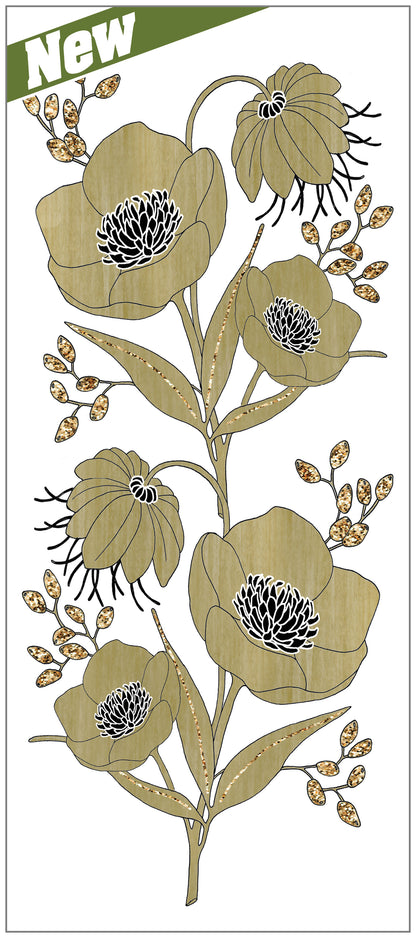 SEH AO697 - 6 Poppies White
