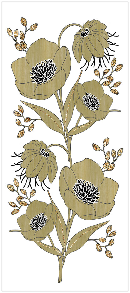 SEH AO697 - 6 Poppies White