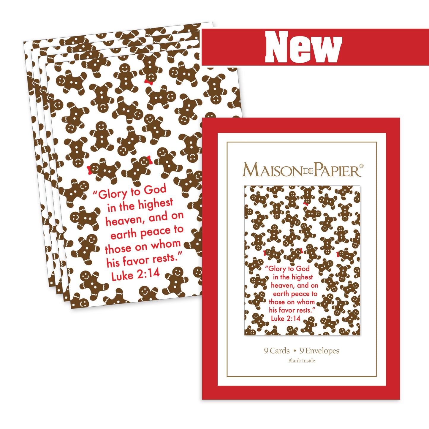 Luke 2:14 Gingerbread Boxed Note Cards