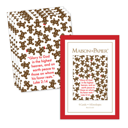 Luke 2:14 Gingerbread Boxed Note Cards