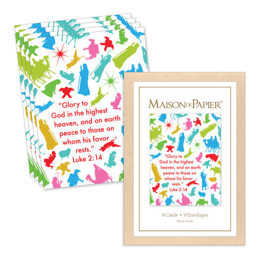 Luke 2:14 Icons Boxed Note Cards