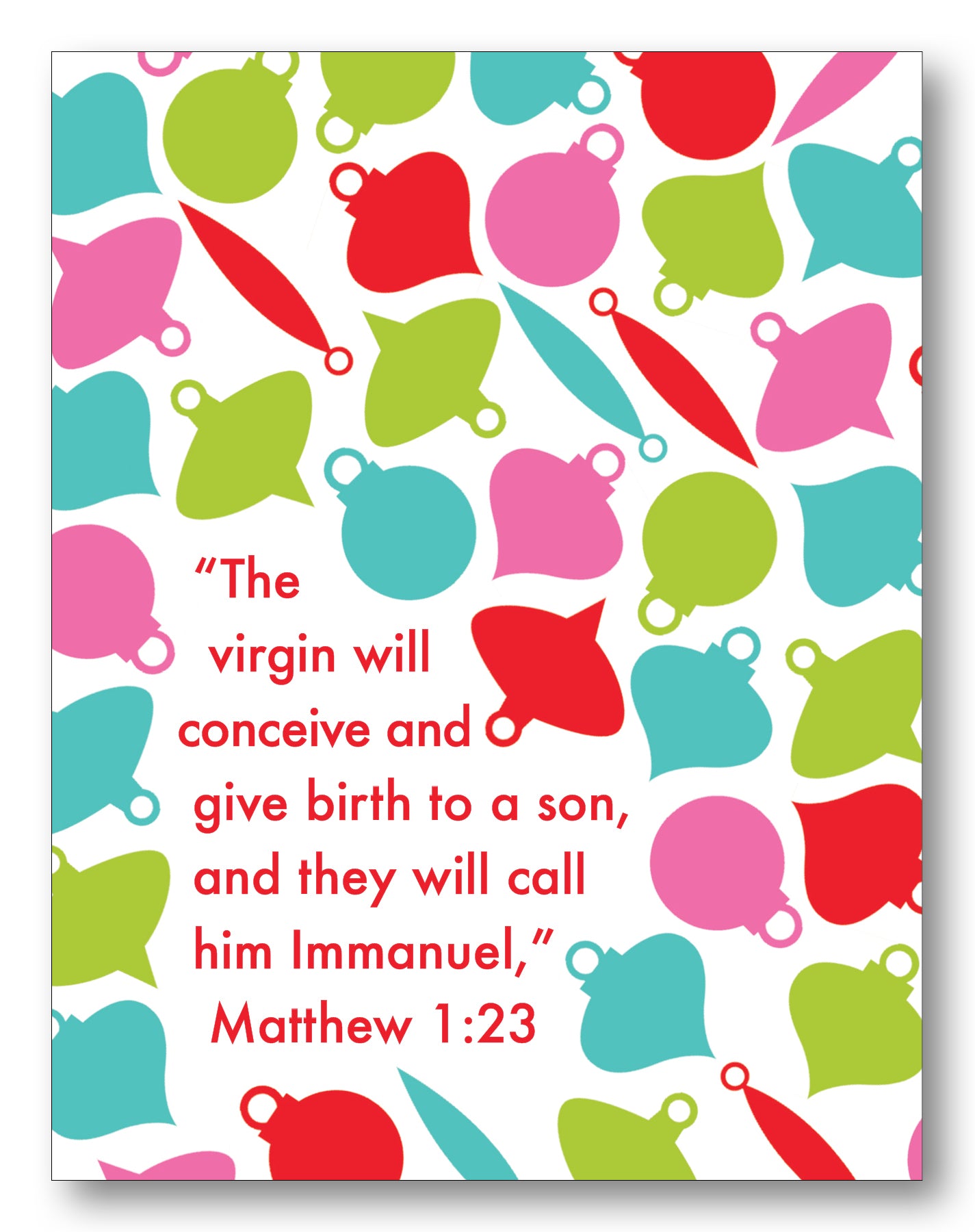 Matthew 1:23 Ornaments Boxed Note Cards
