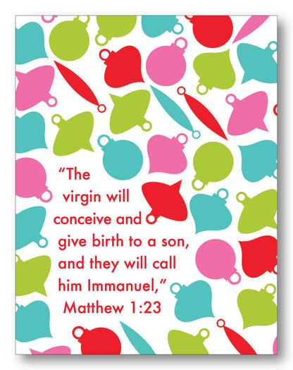 Matthew 1:23 Ornaments Boxed Note Cards