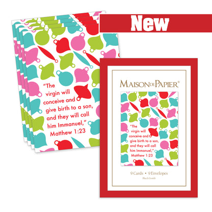 Matthew 1:23 Ornaments Boxed Note Cards