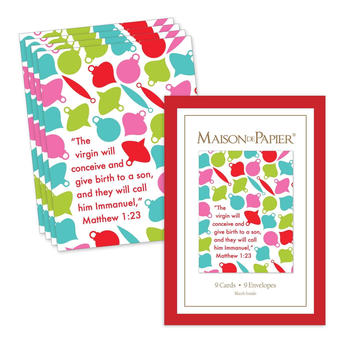 Matthew 1:23 Ornaments Boxed Note Cards