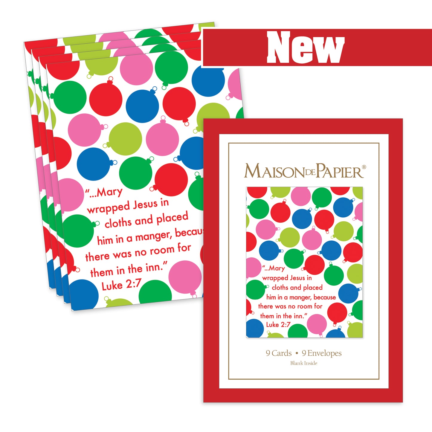 Luke 2:7 Ornaments Boxed Note Cards