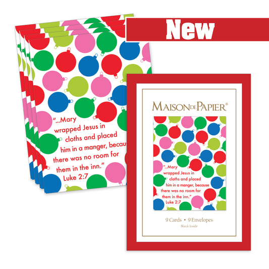 Luke 2:7 Ornaments Boxed Note Cards