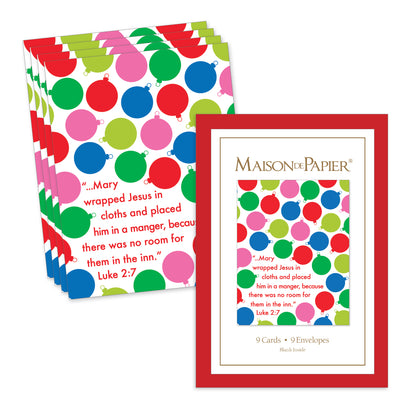 Luke 2:7 Ornaments Boxed Note Cards