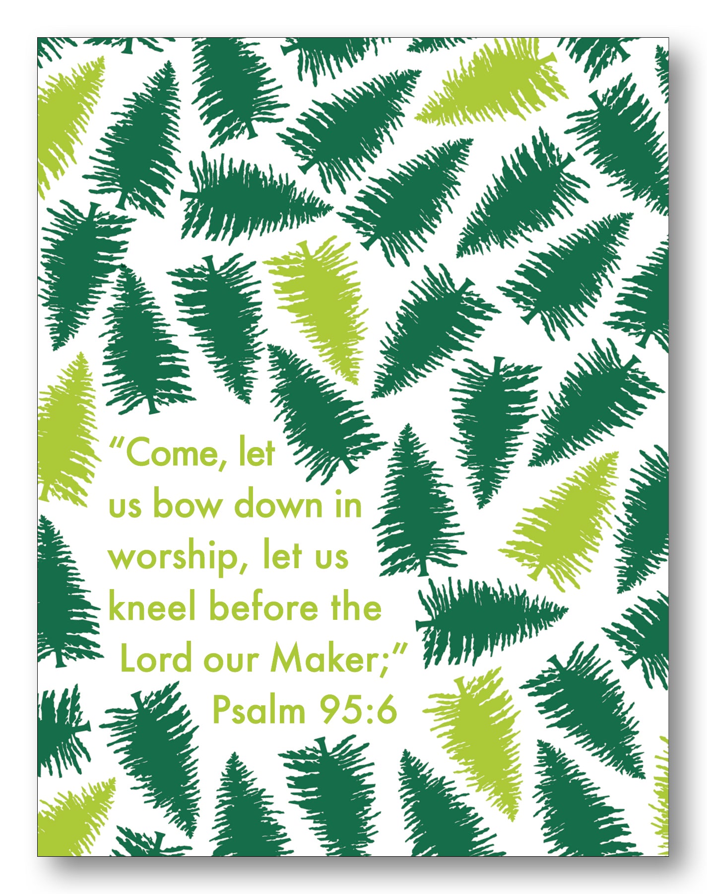 Psalm 95:6 Pine Boxed Note Cards