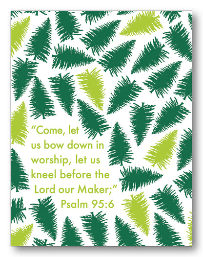 Psalm 95:6 Pine Boxed Note Cards