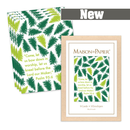 Psalm 95:6 Pine Boxed Note Cards