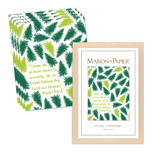 Psalm 95:6 Pine Boxed Note Cards