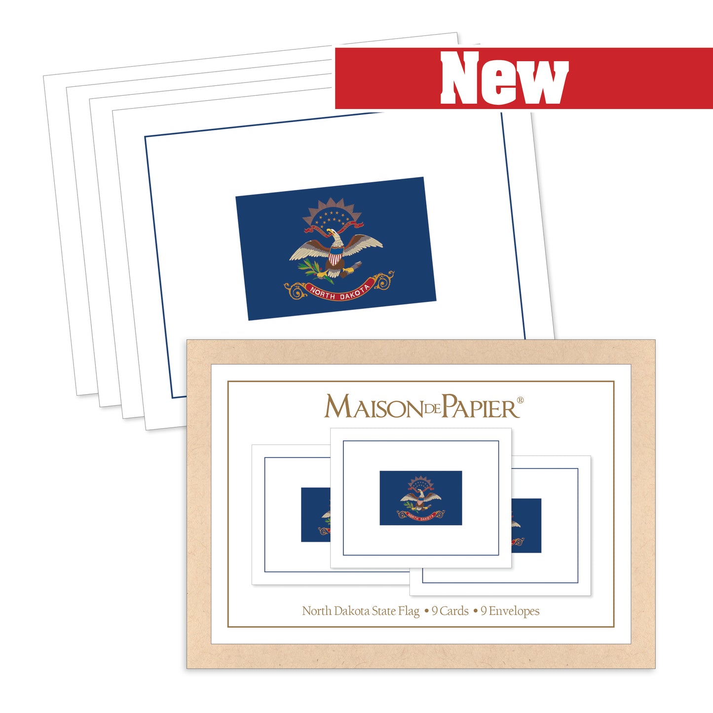 North Dakota Flag Boxed Note Cards