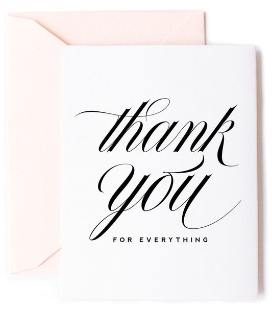 Thank You for Everything, Thank You Greeting Card