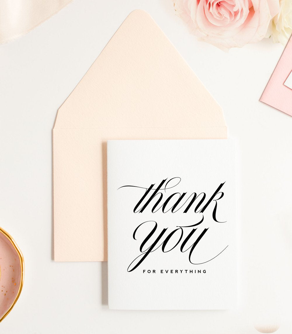 Thank You for Everything, Thank You Greeting Card