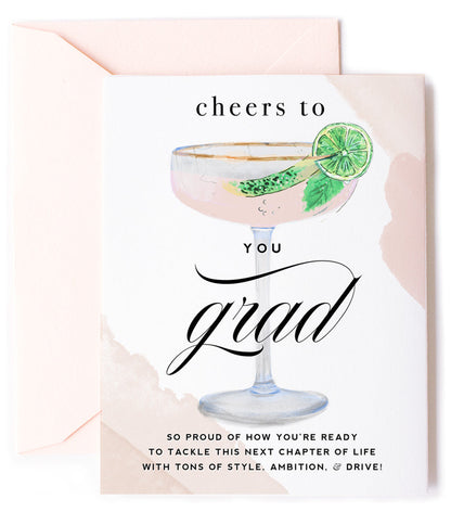 Champagne Cheers To You Grad, Graduation Greeting Card