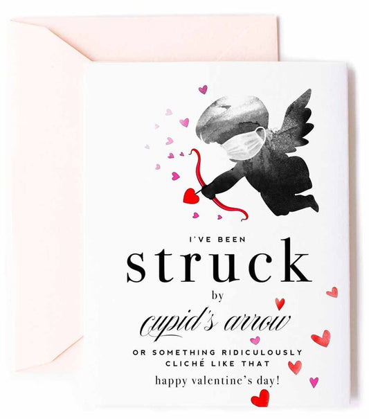 Struck By Cupid's Arrow - Valentine's Day Card