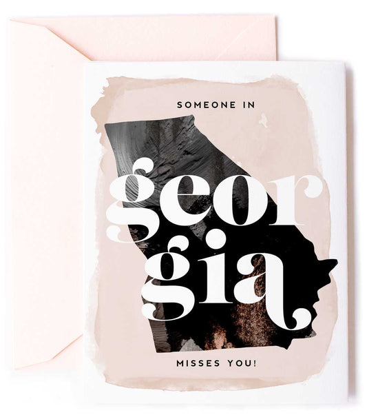 Georgia Misses You, Thinking of You Love Card