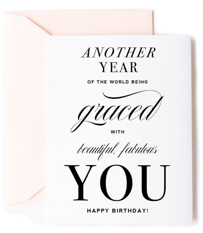 Another Year Graced, Inspirational Birthday Greeting Card