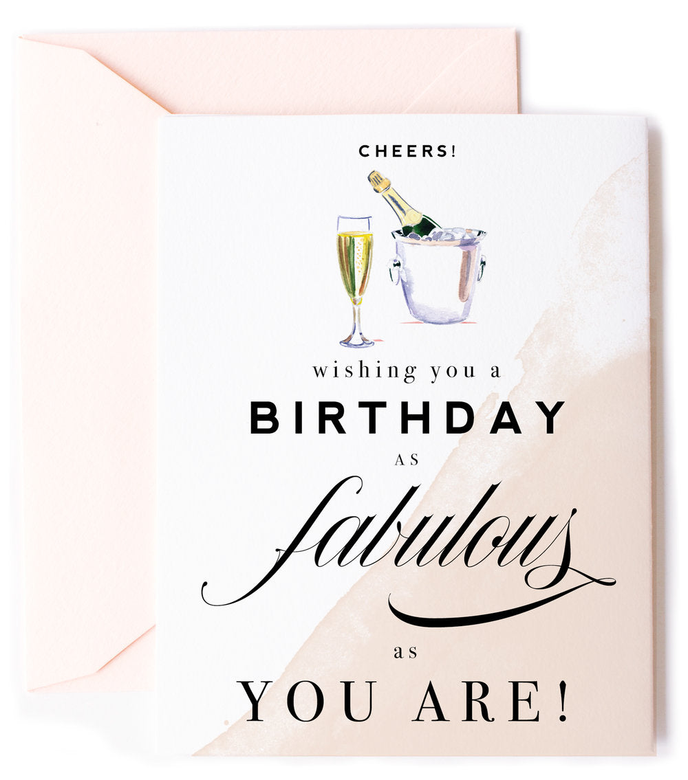 Champagne Cheers! Fabulous Birthday Greeting Card