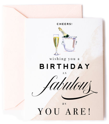 Champagne Cheers! Fabulous Birthday Greeting Card