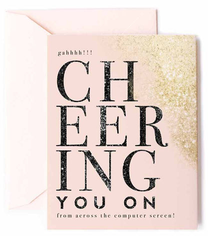 Cheering You On, Small Business Celebration & Encouragement Greeting Card