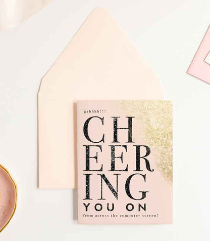 Cheering You On, Small Business Celebration & Encouragement Greeting Card