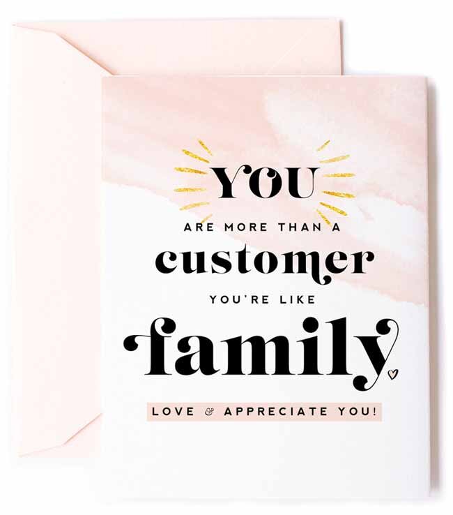 More Than A Customer, Client Appreciation Thank You Card